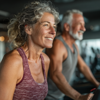 Adultos mayores ejercitándose